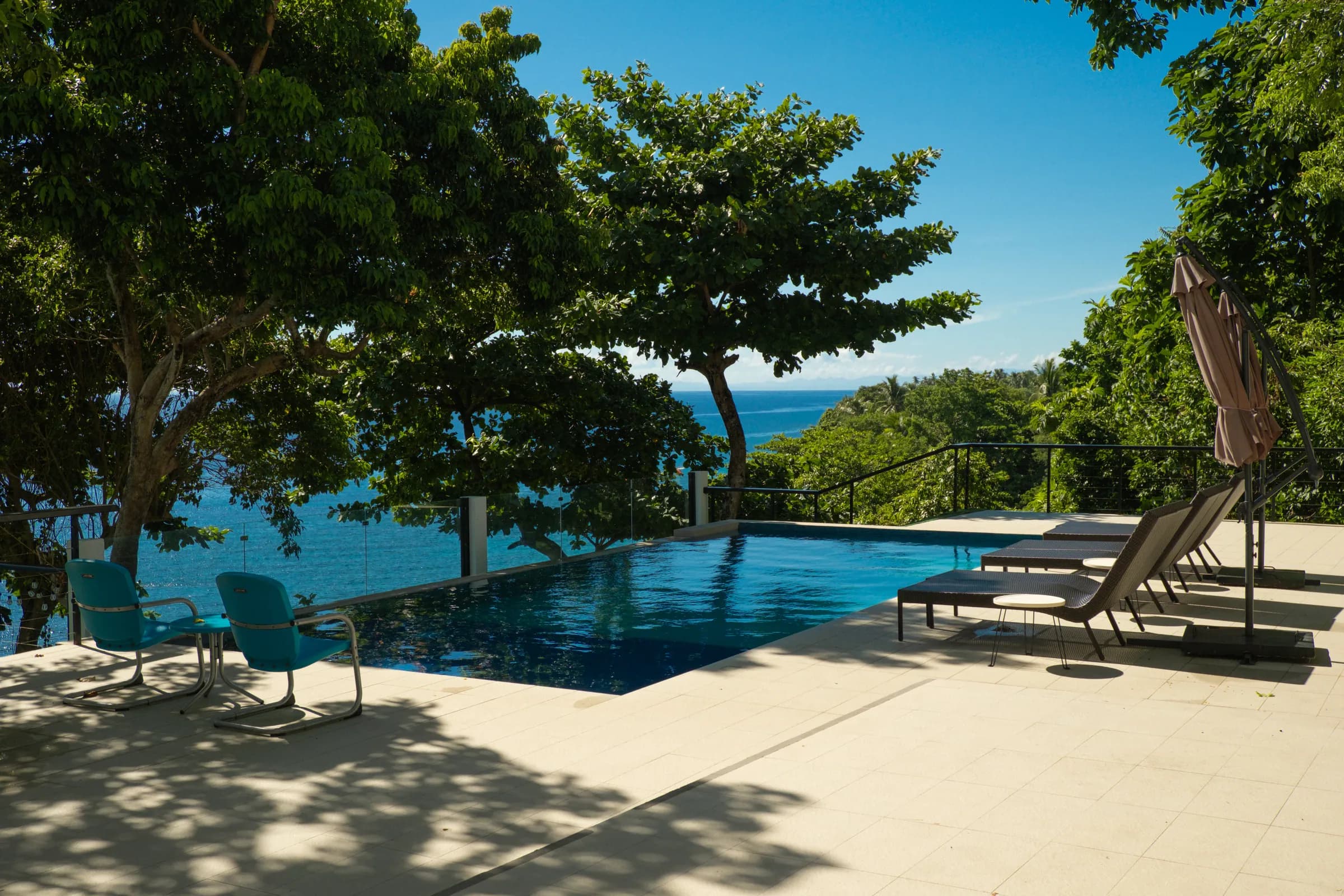 Infinity pool overlooking the Bohol Sea at Txaleta de Camiguin